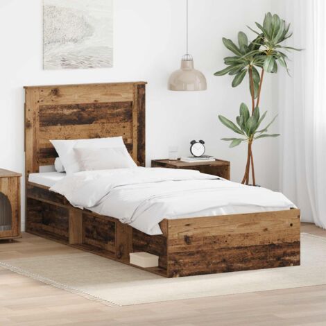 Cadre de lit Bois ancien 90 x 200 cm Pin massif vidaXL (1/5)