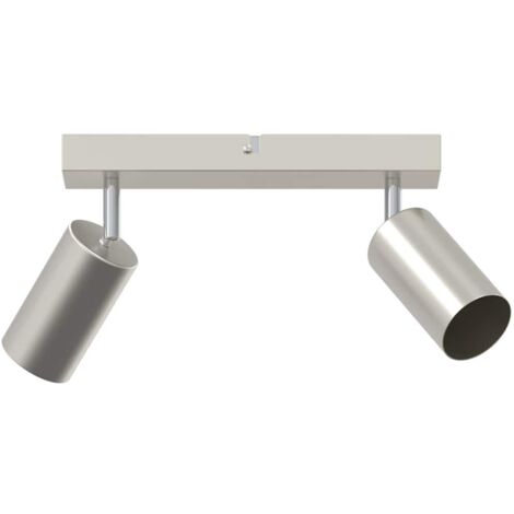 Spot de plafond Nickel brossé 26 x 5.5 x 16.5 cm Acier vidaXL (1/5)