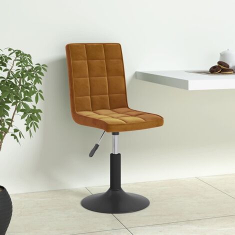 Chaises pivotantes à manger lot de 4 marron velours vidaXL (1/5)