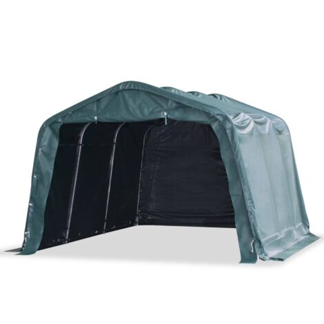 vidaXL Tente amovible pour bétail PVC 550 g/m² 3,3 x 4,8 m Vert foncé