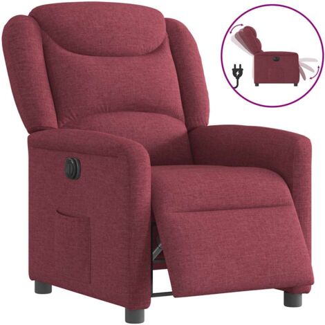 Fauteuil inclinable électrique Rouge bordeaux Tissu vidaXL (1/5)