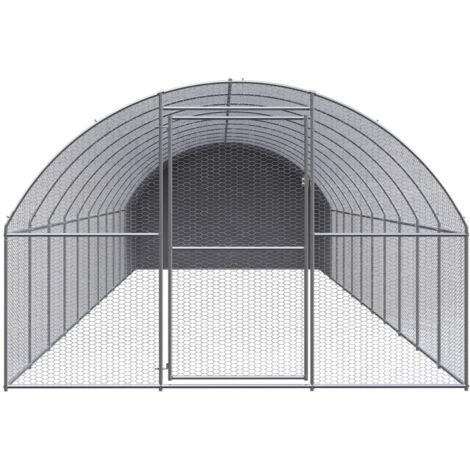 Poulailler d'extérieur 3x12x2 m Acier galvanisé vidaXL