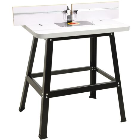 Vidaxl – Table de toupie acier et MDF 81x61x88 cm – Surface de travail plane – Compatible défonceuses 6,35 mm et 12,7 mm – Installation rapide - vidaXL660734