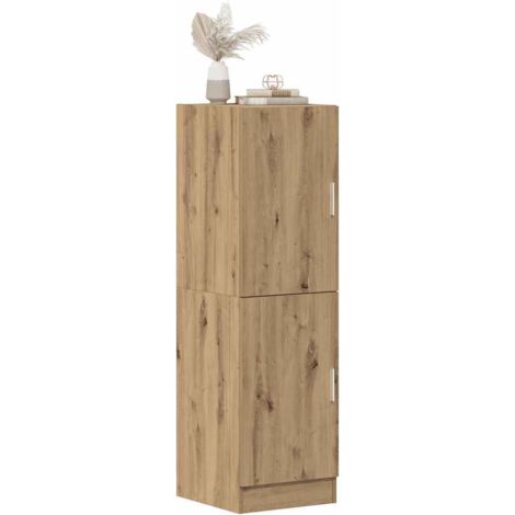 Vidaxl – Armoire de cuisine chêne artisanal 38x41,5x131,5 cm – Bois d'ingénierie – 60 kg de capacité – Portes réversibles pour personnalisation