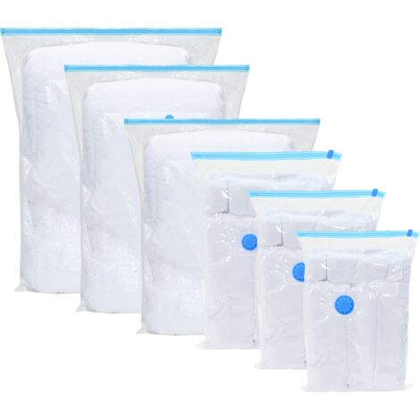 vidaXL Storage Bags 10 pcs Transparent and Blue 100 x 80 cm