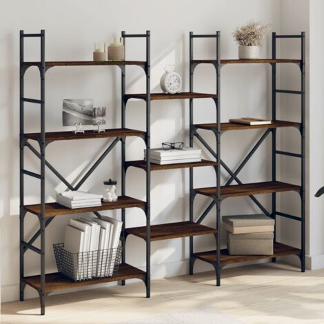 Bibliothèque chêne marron 160x28,5x136,5 cm bois d'ingénierie vidaXL (1/5)