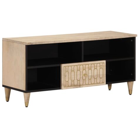Meuble TV 100x33x46 cm bois massif de manguier vidaXL (1/5)