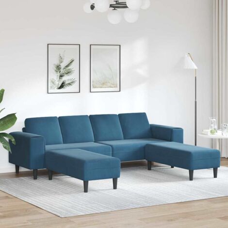 Canapé de salon 3 pcs Bleu vidaXL (1/5)