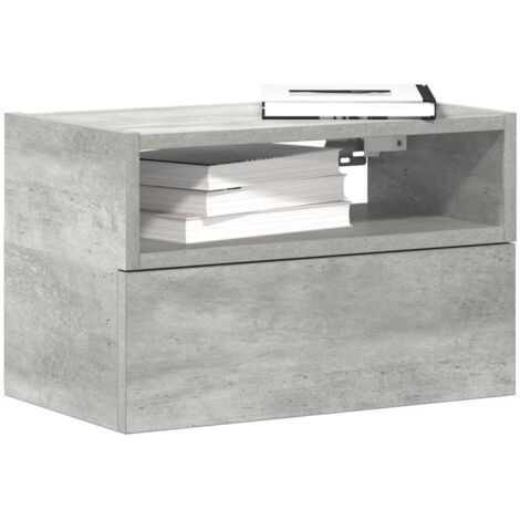 Tables de chevet murales 2 pcs gris béton 45x26x28,5 cm vidaXL (1/5)