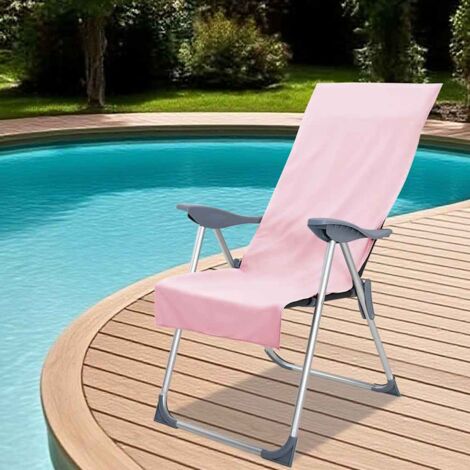 Serviettes de chaise d'extérieur 2 pcs Rose 130 x 60 cm vidaXL (1/5)