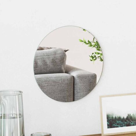 Miroir mural Rond Ø 30 cm verre trempé vidaXL