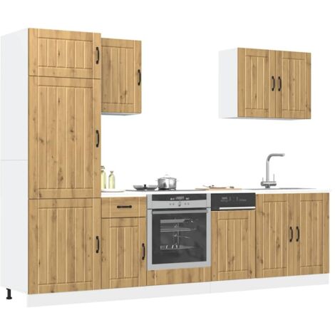 Ensemble d'armoires de cuisine 7 pcs Lucca bois d'ingénierie vidaXL (1/5)