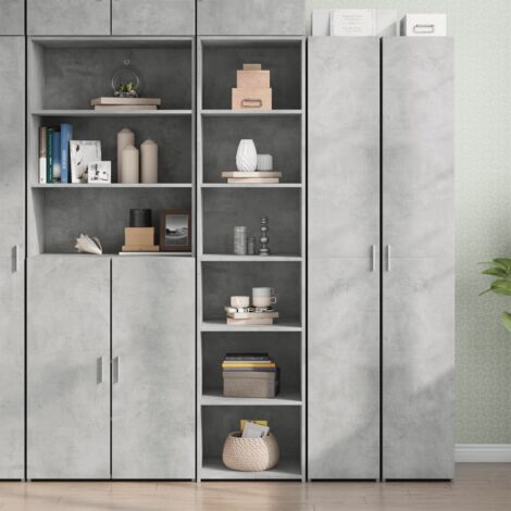 Buffet haut gris béton 45x41x185 cm bois d'ingénierie vidaXL (1/5)