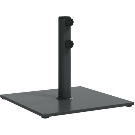 Vidaxl – Pied de parasol en acier 17 kg – Compatible mâts Ø32/38/48 mm – Base carrée stable pour extérieur – Installation facile avec bouton de serrage