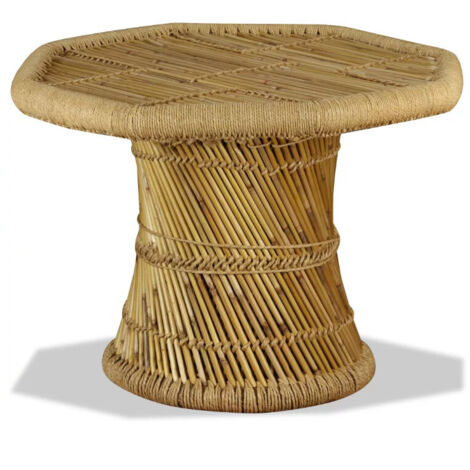 Table basse bambou octogonale 60 x 60 x 45 cm vidaXL (1/5)