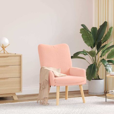 fauteuil Rose 63 x 67 x 94 cm tissu vidaXL (1/5)