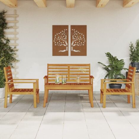Salon de jardin 4 pcs bois d'acacia solide vidaXL (1/5)