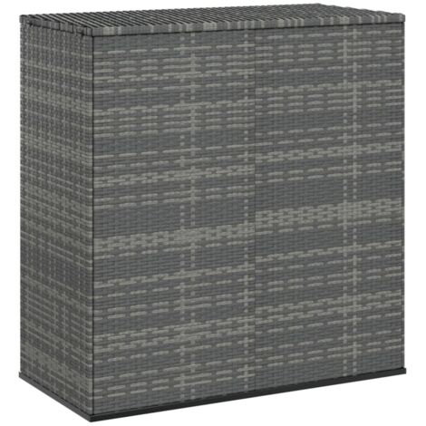 Boîte à coussins de jardin Résine tressée 100x49x103,5 cm Gris vidaXL (1/4)