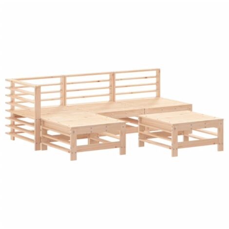 Salon de jardin 5 pcs bois massif de pin vidaXL (1/5)