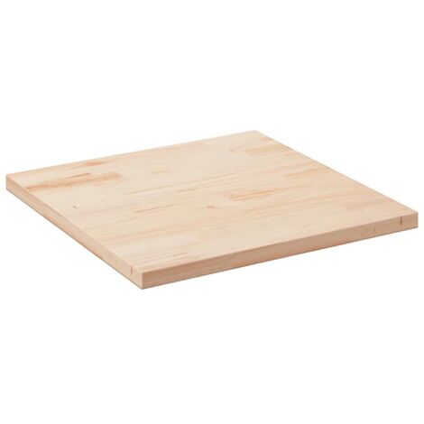 Vidaxl – Dessus de table en bois de pin massif 90x90x2,5 cm – Coins arrondis pour sécurité – Surface non traitée pour personnalisation