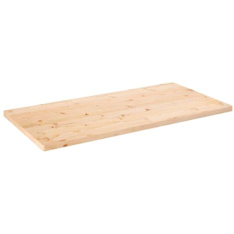 Vidaxl – Dessus de table rectangulaire 110x60x2,5 cm en bois de pin massif – Bords arrondis pour sécurité – Idéal pour restaurants et cafés