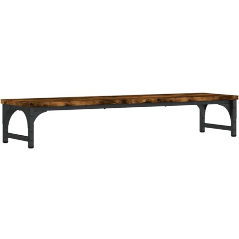 Support de moniteur chêne fumé 85x23x15,5 cm bois d'ingénierie vidaXL