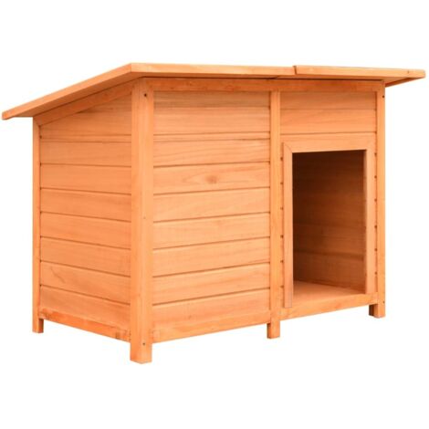 Vidaxl – Niche pour chiens en bois de pin et sapin massif 120x77x86 cm – Toit en tissu résistant à l'eau – Protection contre intempéries