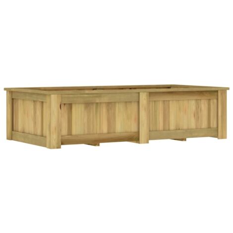 Vidaxl – Jardinière surélevée 196x100x50 cm en pin imprégné – Résistante aux intempéries – Assemblage requis – Pour fleurs et plantes