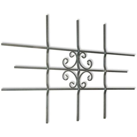 Vidaxl – Grilles de sécurité pour fenêtre 69 x 114 cm – Acier galvanisé – Barres carrées 12 x 12 mm – Installation horizontale ou verticale
