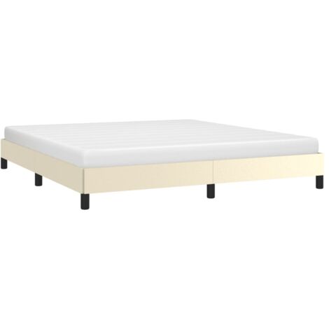 Cadre de lit sans matelas crème 180x200 cm similicuir vidaXL (1/5)