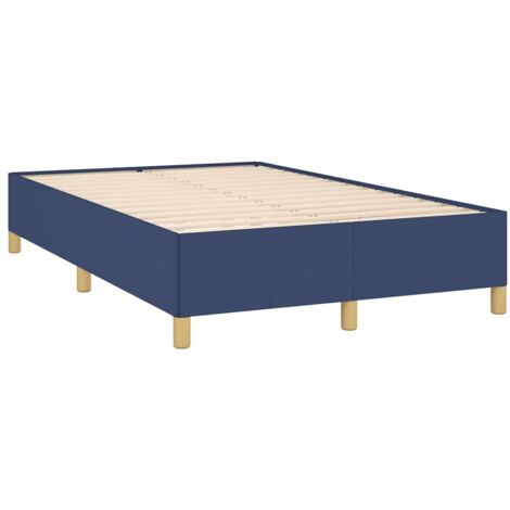 Cadre de lit sans matelas bleu 120x190 cm tissu vidaXL (1/6)