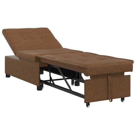 Canapé-Lit Marron 194 x 67 x 82 cm Tissu Huahua vidaXL (1/5)