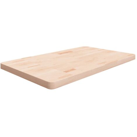 Comptoir de salle de bain 100x60x4 cm Bois massif non traité vidaXL