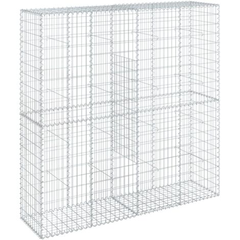 Vidaxl – Panier gabion 200x50x200 cm – Fer galvanisé résistant à la corrosion – Assemblage sans outil – Capacité de charge 1800 kg/m³