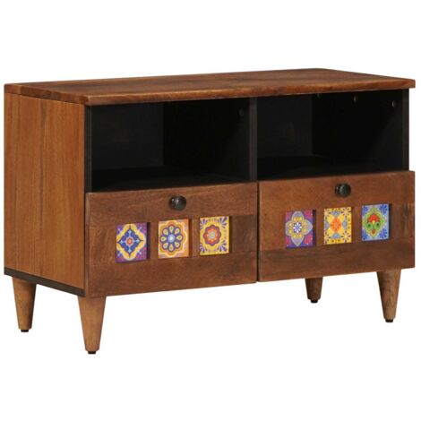 Table basse Marron 80 x 54 x 40 cm Bois de mangue massif vidaXL (1/5)