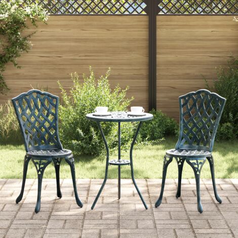 vidaXL Chaise de jardin 2 pcs Vert 39 x 40 x 87cm Aluminium (1/5)