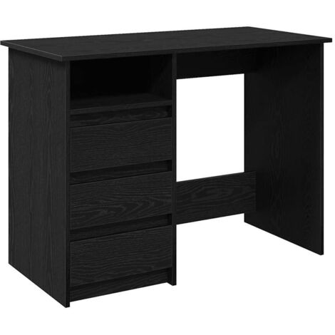 Bureau noir 102x50x75 cm bois d'ingénierie vidaXL