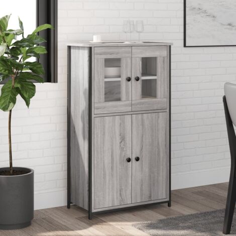 Buffet haut sonoma gris 62x32x106,5 cm bois d'ingénierie vidaXL