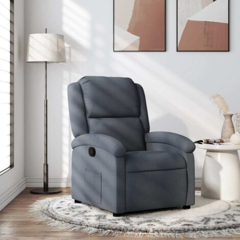 vidaXL Recliner Chair Dark Grey Velvet (AU only) (1/5)