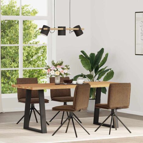 Chaises à manger lot de 4 marron similicuir daim vidaXL (1/5)