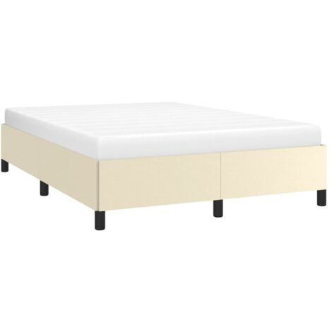 Cadre de lit sans matelas crème 140x200 cm similicuir vidaXL (1/5)