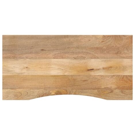 Dessus de bureau avec courbe 140x60x2,5 cm manguier massif brut vidaXL (1/5)