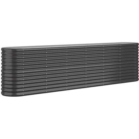 Lit surélevé de jardin Acier galvanisé Anthracite vidaXL