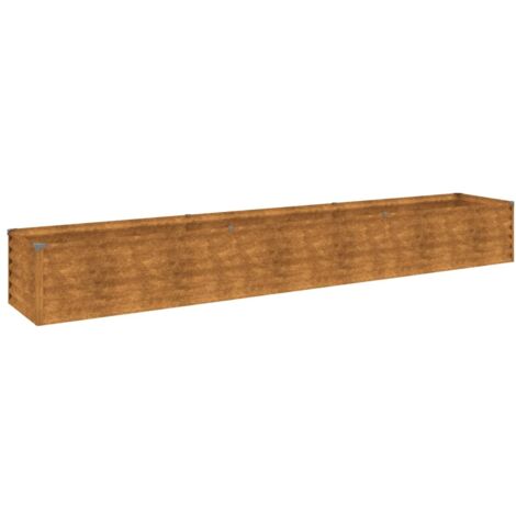 Vidaxl – Jardinière surélevée 291 x 50 x 36 cm – Acier Corten anticorrosion – Grand espace pour plantes et légumes – Supports intérieurs robustes (1/6)