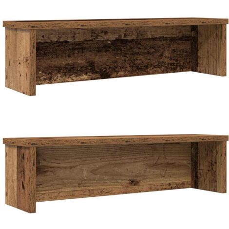 Étagères de cuisine empilables 2 pcs vieux bois 50x15x16 cm vidaXL