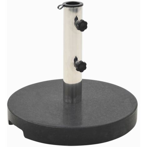 vidaXL Socle de parasol Granite 20 kg Rond Noir
