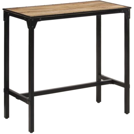 Table de bar 110x55x107 cm bois de manguier massif brut vidaXL (1/4)