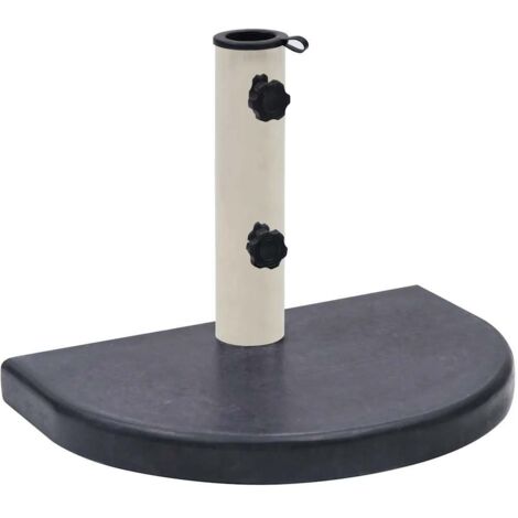 vidaXL Socle de parasol Noir 40x28x4 cm Granite