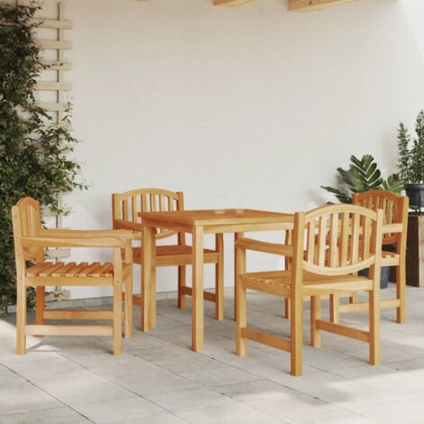 Chaises de jardin lot de 4 58x59x88 cm bois de teck solide vidaXL (1/5)