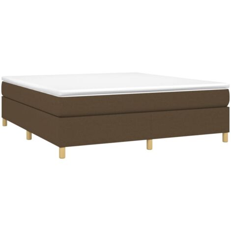 Sommier à lattes de lit avec matelas Marron foncé 180x200 cm vidaXL